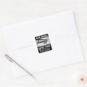 Sticker Rond Poster d'Airmail (Enveloppe)