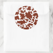 Sticker Rond Poster de animal de texture de la peau de vache Br (Sac)