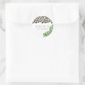 Sticker Rond Poster de animal Faisons la fête sauvage (Sac)