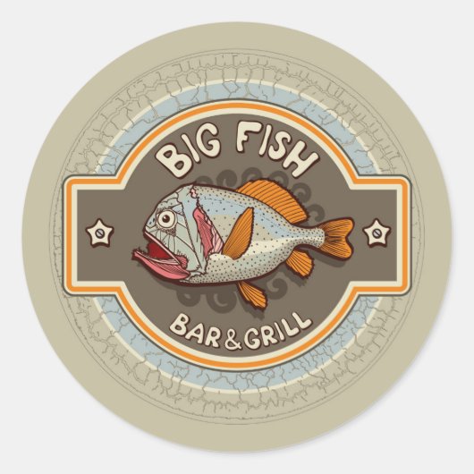 Sticker Rond Poster de Big Fish Bar And Grill (Devant)