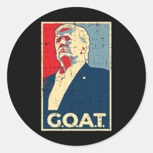 Sticker Rond Poster de chèvre Trump 2024