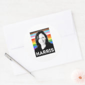 Sticker Rond Poster de la Harris Pride (Enveloppe)