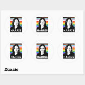 Sticker Rond Poster de la Harris Pride (Feuille)