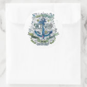 Sticker Rond Poster de l'Ancre Old Sailor (Sac)