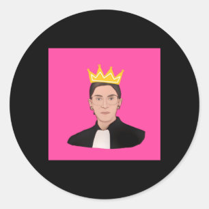 Sticker Rond Poster de Ruth Bader Ginsberg