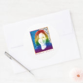 Sticker Rond Poster des années 80 - Kamala Harris Pride (Enveloppe)