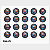 Sticker Rond Poster graphique de l'affiche de basket-ball (Feuille)