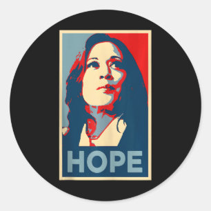 Sticker Rond Poster Hope Kamala Harris Hope 47th Vote Empower