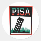 Sticker Rond Poster Pisa (Devant)