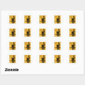 Sticker Rond Poster rom (Feuille)