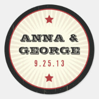 Poster rustique : Sceau rouge et noir