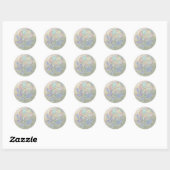 Sticker Rond Poster Vintage (Feuille)