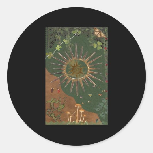 Sticker Rond Poster Whimsigoth Swirl (Devant)
