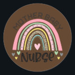 Sticker Rond Postpartum Mère Bébé Infirmière Postpartum Infirmi<br><div class="desc">Postpartum Mère Baby Nurse Postpartum Nursing Boho Rainbow Gift. Un cadeau parfait pour votre père, maman, papa, hommes, femmes, amis et membres de la famille le jour de Thanksgiving, Noël, Fête des mères, Fête des pères, 4 juillet, 1776 Jour indépendant, Fête des anciens combattants, Fête de l'Halloween, Fête de Patrick...</div>