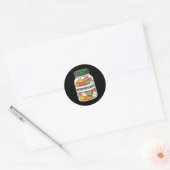 Sticker Rond Pot à antidépresseurs pour chat drôle, jarre migno (Enveloppe)