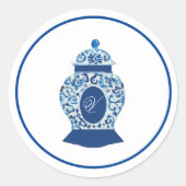 Sticker Rond Pot à gingembre de chinoiserie de Versailles II Mo (Devant)