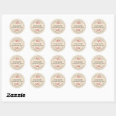 Sticker Rond Pot de confiture de cranberry fait maison pour Noë (Feuille)