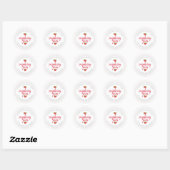 Sticker Rond Pot de Confiture de Framboise Maison Rustique Boca (Feuille)