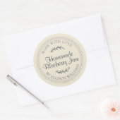 Sticker Rond Pot de Confiture de Myrtille Maison Rustique Antiq (Enveloppe)