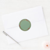 Sticker Rond Pot de confiture de Noël rustique fait maison dans (Enveloppe)