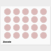 Sticker Rond Pot de confiture maison rustique argent rose écrit (Feuille)