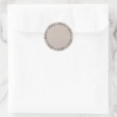 Sticker Rond Pot de confiture maison rustique en papier kraft a (Sac)