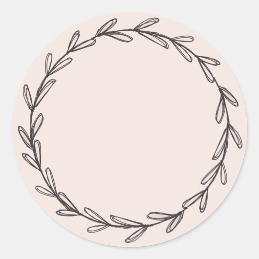 Sticker Rond Pot de confiture maison rustique peut rougir Rose (Devant)