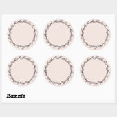 Sticker Rond Pot de confiture maison rustique peut rougir Rose (Feuille)