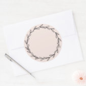 Sticker Rond Pot de confiture maison rustique peut rougir Rose (Enveloppe)