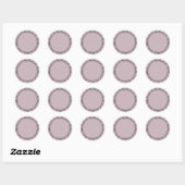 Sticker Rond Pot de confiture violette fait maison Rustique sur (Feuille)