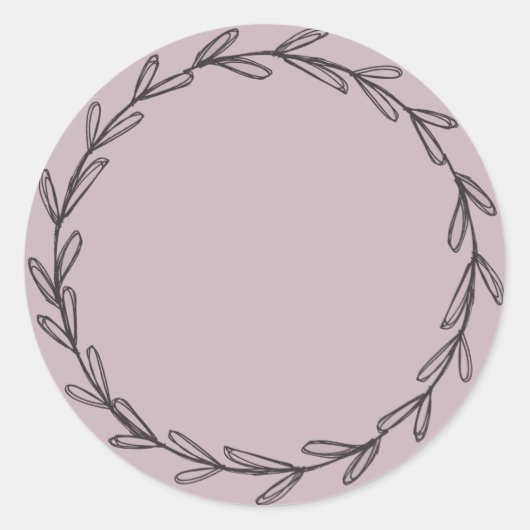 Sticker Rond Pot de confiture violette fait maison Rustique sur (Devant)