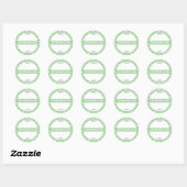 Sticker Rond pot de conservation fait maison écriture pastel mi (Feuille)