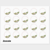Sticker Rond Pot de conservation fait maison vide Holly Berry (Feuille)