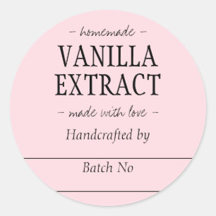 Sticker Rond Pot de cuisine en vanille rose artisanale
