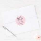 Sticker Rond Pot de cuisine en vanille rose artisanale (Enveloppe)