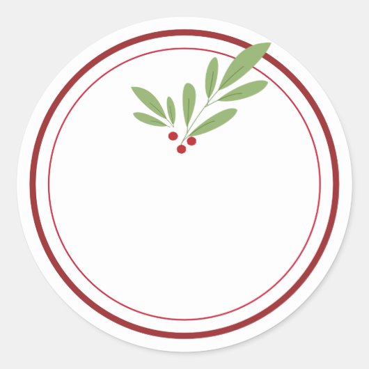 Sticker Rond POT de Fleurs de Fêtes Vierge (Devant)