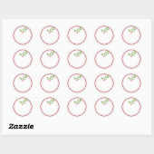 Sticker Rond POT de Fleurs de Fêtes Vierge (Feuille)