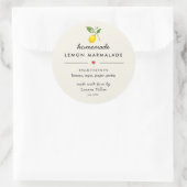 Sticker Rond Pot de marmelade de citron fait maison moderne (Sac)