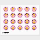 Sticker Rond Pot de miel abeille miel ruche Apiculture (Feuille)