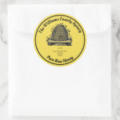 Sticker Rond Pot de miel d'abeille à miel Apiary Label | Miel c (Sac)