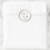 Sticker Rond pot de miel d'abeille au coeur moderne (Sac)