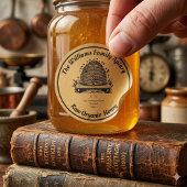 Sticker Rond Pot de miel de abeille à miel Apiary | Miel bio cr