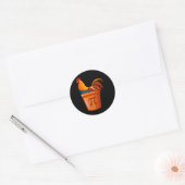 Sticker Rond Pot de poulet Pi - Enseignant en mathématiques - H (Enveloppe)