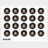 Sticker Rond Pot de poulet Pi Funny Pi Jour math (Feuille)