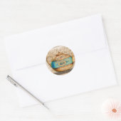 Sticker Rond Pot de thé antique (Enveloppe)