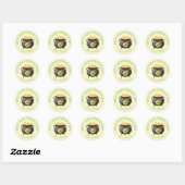 Sticker Rond Pot d'or Faveurs de fête de la Saint-Patrick (Feuille)
