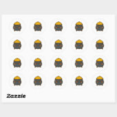 Sticker Rond Pot d'or Kawaii (Feuille)
