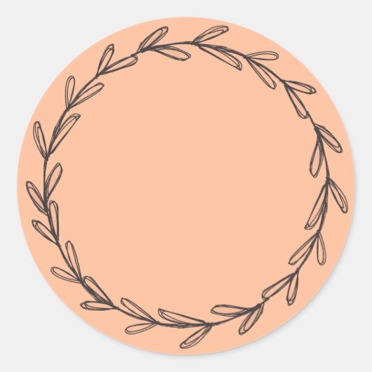 Sticker Rond Pot/ Épice Couronne Vide Fuzz Abricot (Devant)
