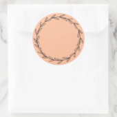 Sticker Rond Pot/ Épice Couronne Vide Fuzz Abricot (Sac)
