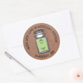 Sticker Rond Pot Mason Jar Antique Conserve| Confiture Faite Ma (Enveloppe)